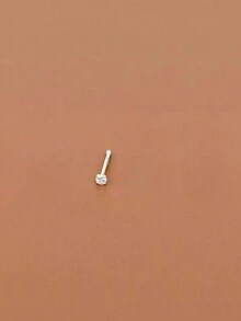2枚S925纯银镀金鼻钉，简约低刺激男女通用迷你穿刺饰品，适合男女日常佩戴