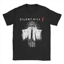 Men's Horror Game Silent Hill F T Shirt Hinako Shimizu Cotton Clothing Novelty Short Sleeve Crew Neck Tees Summer T-Shirt - 黑色 - 查看 4