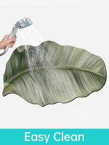 DAJIANG 1 قطعة سجادة حمام بشكل ورقة الموز الاستوائية، ذات ملمس مُنقَّط بتدرج أخضر، ماصة وغير انزلاقية، مناسبة للحمام والمطبخ والخارج والداخل والممر والغرفة والصالة، قابلة للغسل في الغسالة، قاعدة مانعة للانزلاق، سهلة التنظيف - متعدد الألوان - مشاهدة 10