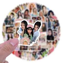 61 PCS Katseye Stickers Deluxe Collection | High-Aesthetic Stickers | Multi-Scene Adhesive: Compatible With Computers, Laptop, Tablet, Skateboards, Luggage, Guitars, Helmets, Insulated Cups, Journal Collage, Gift Wrapping Stickers, Art & Crafts - Multicolor - View 3