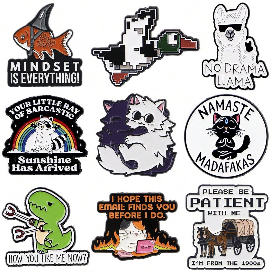 Cute Enamel Pin Lapel Pins Badges On Backpack Women's Brooch Clothes Gift Jewelry Fashion Accessories