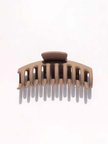 4pcs/1pc 10.7cm/4.21in Plastic Claw Hair Clips, Black, White, Brown, Khaki, French Style, Lightweight, Versatile, Retro, Elegant, Minimalist, Solid Color, Suitable For Daily, Casual, Party, Commute, Vacation, Ponytail, Bun, Washing Face, Makeup, Outfit Accessory Elegant Hair Claws Women Hair Claws Causal Hair Clutch - Multicolor - View 8