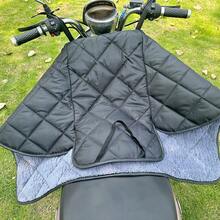 Electric Scooter Windshield Cover, Detachable & Thickened, Double-Sided, Thermal Lining, Windproof For Small Electric Bicycle In Autumn/Winter - Fleece-lined Version - View 5