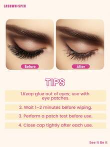 DIY Eyelash Extension Glue Remover, Gentle & Non-Irritating Eyelash Glue Remover Suitable For Cluster And Individual Lashes, For Home Use - Pink - View 8