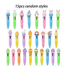10/15支装复活节主题多色按压式圆珠笔；兔子、小鸡、鸡蛋造型中性笔；款式随机；风格多样，书写流畅，是书写和办公的理想之选；复活节学生奖励、学习用品；情人节礼物 - 彩色 - 查看 13