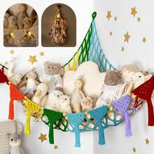 Large Plush Animal Toy Storage Hammock - Tassel Plush Animal Storage Rack Decoration - Cute Hanging Plush Net, Suitable For Children's Room, Bedroom, Room Decor - Multicolor - View 15