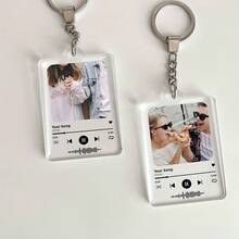 Personalized Photo Keychain, Dog Dad Gift, Customized Acrylic Ornament, Dog Keychain, Pet Photo, Logo Printed Keychain, Family Photo Keychain - Multicolor - View 5