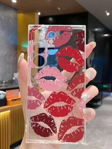 1pc Fiery Lips Soft Phone Case Compatible With Huawei Honor, Redmi, Galaxy A04e/12/A13/A14/A34/A50/A52/A53/A54/S21/S22/S23/S24/S25/S25Ultra/S25FE/S26/S26 PLUS/S26 ULTRA/S26 EDGE, 6A/7A/8A, 12T/13T/15T/15T Pro - Clear - View 6