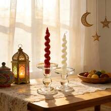 1pc 18cm (7.09 Inch) Home Decor Chunky Knit Candle, Best Friend Gift, Women's Gift, Winter Gift, Cute Candle, Suitable For Birthday, Indoor & Outdoor Use, Can Be Used As Emergency Lighting During Power Outage, Also Suitable For Weddings, Churches, Holidays, Birthday Parties And Gatherings As Pillar Candle - Multicolor - View 3