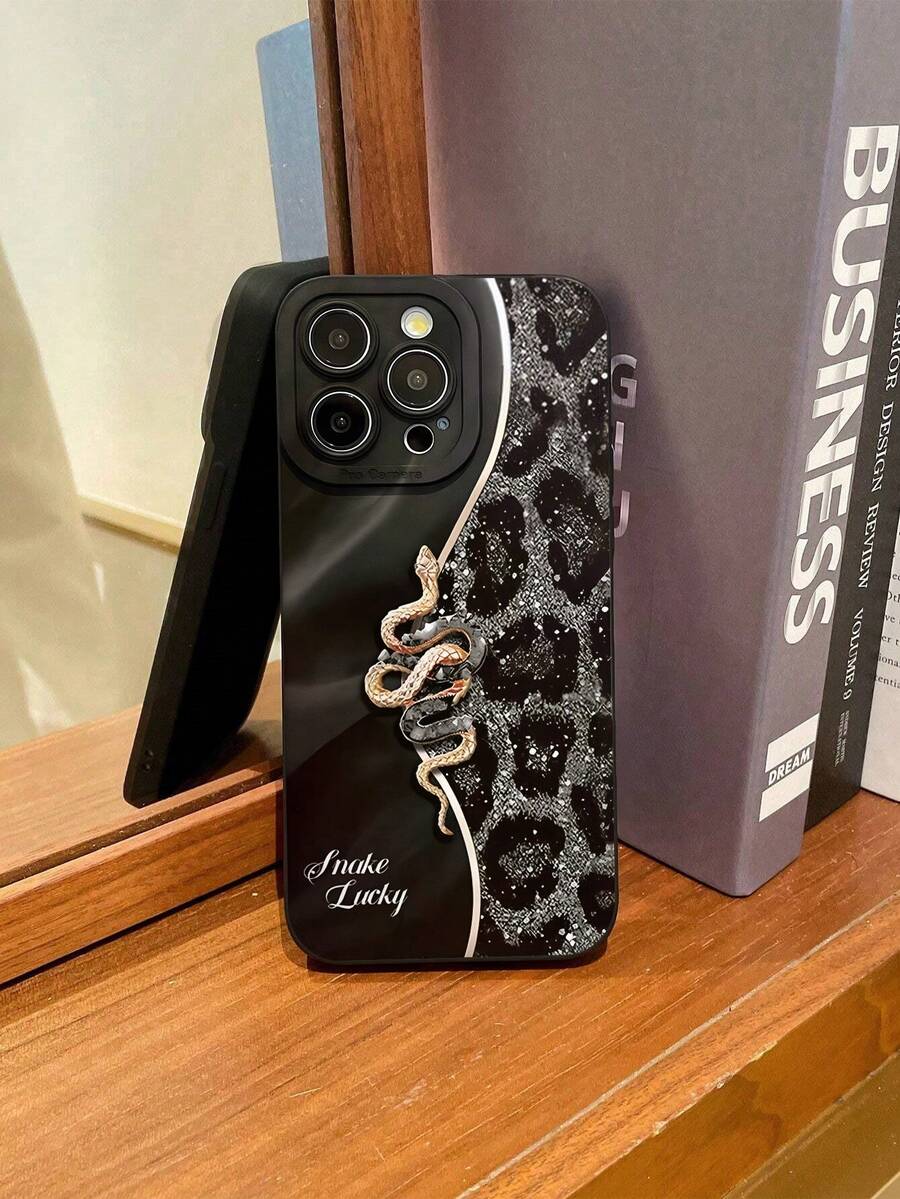 黑金蛇纹豹纹加厚防摔喷漆手机壳，直边打孔设计，兼容 17 Pro/17 Air/17/17 Pro Max/16/11/16 Pro/16 Plus/16 Pro Max/16 e，兼容三星Galaxy S25/S25 Plus/S25 Ultra/A16/A36/A26/A56/A50/A12/A32/A52，兼容小米11/12 Pro/12/12 X/13 Pro/14 Pro/15 Pro，兼容红米10/9/Note9/12c/Note11 Pro/Note8 Pro，国际版，非国内版。