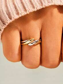 1 pieza Anillo sencillo, estilo de mujer, regalo del Día de San Valentín, accesorio para fiesta de compromiso y aniversario, regalo para el Día de San Valentín, Día de la Madre - 1# - Ver 7