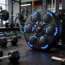 Pared de Boxeo con Luces Musicales - 5 Objetivos Resistentes para Entrenamiento Fácil de Instalar - Máquinas de boxeo musical - Ver 7