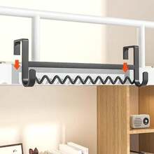 床边双钩挂钩架，宿舍收纳方案，可悬挂衣物、包包和帽子，高承重衣架，适用于双层床和公寓家居装饰 - 彩色 - 查看 5