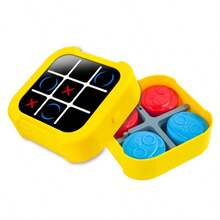 1pcs Portable Tic Tac Toe Game Equipment, Travel Toy, Learning Finger Toy, Family Fun Game, Suitable For Teens And Adults, Perfect For Family Gatherings And Friend Meetups - 橘色 - 查看 6