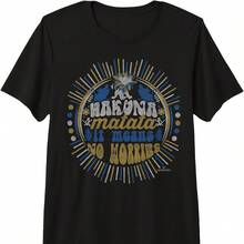 Lion King It Means No Worries Retro Circle Logo Pm T-Shirt - 黑色 - 查看 1