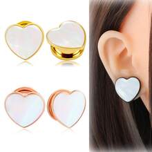 2件装优雅心形耳廓耳扩，不锈钢材质，适合穿刺佩戴，可拉伸耳洞，是送给女性的礼物。 - 1334 - 查看 6