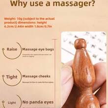 1pc Lotus Seed Eye Massager, Facial Massage Tool, Acupressure Facial Beauty Massager, Eye Massage Stick For Eye Area Skincare - Multicolor - View 3