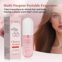 FLATPEA 女士头发香氛喷雾，樱桃香型，持久留香，甜樱桃梨香草广藿香香调，清新提神，50毫升/1.7液盎司便携装，适合日常头发和身体使用，也适合度假外出，是生日、情人节、圣诞节送给妈妈和女友的完美礼物。 - 櫻桃 - 查看 1