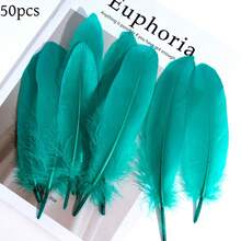 50/100pcs Colorful Goose Feathers, 15-20cm, Soft & Fluffy, High-End Quality, Vibrant Colors, Suitable For Wedding Decor, Photography Props, DIY Crafts, Studio Backdrops, Display Windows And Party Decorations. (Red Feathers) - Multicolor - View 30