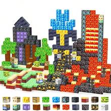 300/500 Stück Magnetische Bauklötze Set, Lavason Wald Welt Blöcke, MINT Bildungslernspielsachen, Hilfreich für die Entwicklung der Hands-On Fähigkeit, Magnetische Würfel Bauklötze Spielzeug, Geeignet als Geschenk für Feiertage oder Geburtstage - MINT Sensorisches Spielzeug für Erwachsene - Verschiedenfarbig - Übersicht 7