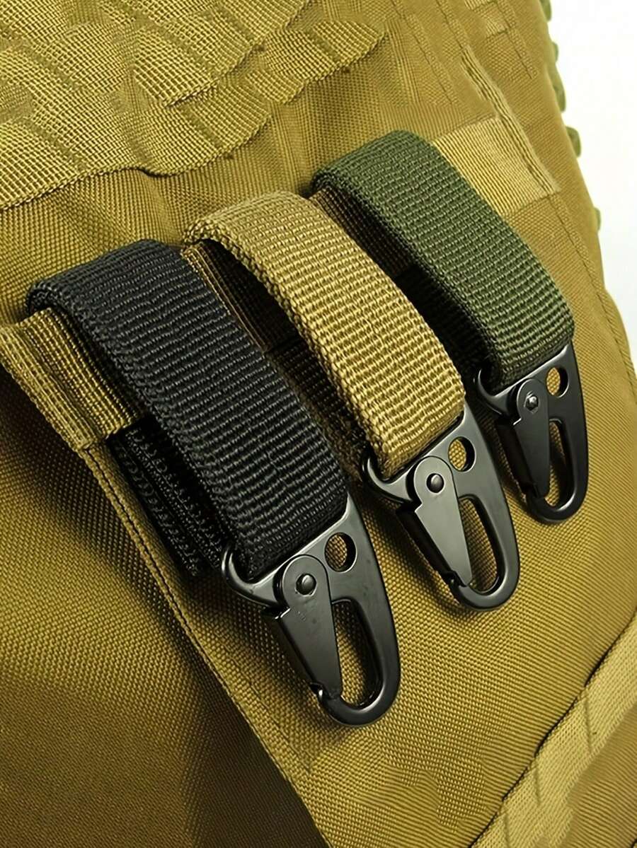1 móc khóa carabiner hợp kim kẽm bền chắc - Khóa lưới đa năng ngoài trời kèm móc chìa khóa và kẹp thắt lưng, thích hợp cho leo núi và cắm trại, phụ kiện cắm trại, móc khóa leo núi chiến thuật ngoài trời, túi đựng móc khóa, móc thắt lưng đa năng, móc lưới nylon, móc leo núi, móc móng vuốt đại bàng. - Nhiều màu - Xem 1