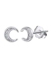 1 PC 925 Sterling Silver Stud Earrings With Water Drop Cut Zirconia Stone Elegant And Timeless Jewelry For Teenager Girl - one-size - View 13