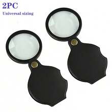 1pc Portable Folding 10X Magnifier, Mini Pocket Magnifying Glass, High-Quality Leather Case Protector, Durable, Suitable For Elderly, Students, Reading, Precise Work, Includes Protective Case, Ideal For Repair, Observation And Coins - Black - View 9