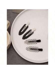 4pcs/Set Acetate Seamless Hairpin, Black & White, Acrylic Alligator Hair Clips, Cute Bangs & Hair Clips Accessories, Hair Accessories For Women, Hair Tools, Beauty Accessories, Curly Hair Accessories, Hair Accessory, Hair Accessories, Hair Accessories For Women,Fall,Travel, Hair Tools,Accessories Women, Hair Stuff,Fall,Hair,Hair Accessories,Hair Accessories For Women,Travel,Hair Accessory,Hair Accessories Women,Hair Tools,Hair Stuff,Stuff,Beauty Accessories - Multicolor - View 8
