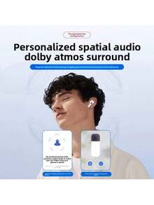 New Air4 Air5 Air7  Wireless In - Ear Earbuds With Ultra - Long Battery Life & High - Fidelity Sound 8 In 1 Wireless Earbuds ANC Active Noise Cancelling(-36db)In-Ear Earphones With Charging 33H Playtime 360 Hi-Fi Stereo Waterproof Headphones Android Phone/ AlRP0DS Pro IOS Laptops 1:1 Clone - trắng - Xem 6