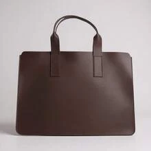 Bolsa Pasta para Notebook 17" Couro Sintético Alça Reforçada - Café - Visão 1