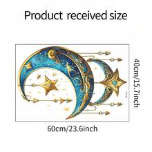 New Vintage Star & Moon Wall Decor Stickers, Middle East Style Self-Adhesive PVC Wall & Window Stickers - Multicolor - View 17