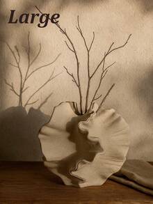 波浪形花瓶，独特家居装饰，适合插花，理想的室内装饰，适用于客厅或卧室，现代简约风格，适合鲜花或干花，完美的房间装饰，优雅的波浪形花瓶，适合摆放在架子或桌面上展示 - 彩色 - 查看 1