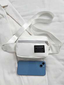 这款纯色双肩包设计巧妙，可双肩背、单肩背或手提。它不仅是一件简单的单品，更能展现您的生活方式和个性态度。这款双肩包容量大、轻便、防水，并饰有卡通图案，适合校园风、返校季、旅行以及各种场合，亦可作为复古风或工作包使用。 - 白色 - 查看 5