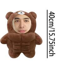 个性化脸型抱枕 - 个性化幽默照片抱枕，栩栩如生的猫狗肖像，生日、情人节、圣诞节、万圣节、感恩节的理想趣味礼物 - 消防員 - 查看 15