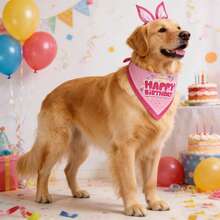 Dog Birthday Bandana Scarf, Happy Birthday Boy Girl Dog Neckerchief, Pet Birthday Party Costume Accessories - Multicolor - View 8