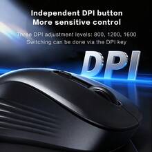 Lenovo N560 Wireless Mouse, Ergonomic Design, 2.4G Three-Mode Mouse With BT 3.0/5.2, 800/1200/1600 DPI Optical Tracking, Compatible With PC/Laptop/Tablet/Smartphone, Gaming And Office Computer Mouse - White - View 4