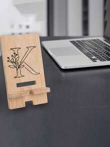 Adjustable Basic Phone Stand A-Z Portable Alphabet Letter Shaped Phone Stand, DIY Carving Crafts Detachable Assembly Phone Holder, Creative One-Piece Foldable Phone Stand With Floral & Letter Line Carving Design, Slouchy Desktop Telescopic Phone Holder, Travel Essential, Desktop Accessory, Home Goods, Storage Supplies, Travel Accessories, Valentine's Day Gift - Multicolor - View 7