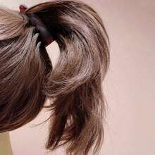 Non-Slip Banana Hair Clip For Women With Thin Hair, Vertical Claw Clip, Ponytail Twist Clip, HairpinValentine's Day Gift For Her OVLK - Fat Fish Banana Sandwich [Red Coffee] - View 1