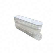 1个透明双层滑动式鸡蛋分发器，自动滚动防碎支架，适用于冰箱和台面，易于清洁，可水洗，工业食品供应设备，节省空间的冰箱侧门储物架，用于厨房收纳，鸡蛋储存盒 - 白色 - 查看 9