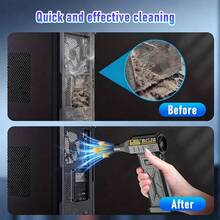 1pc Cordless Turbo Fan, Portable Personal Use Fan, Rechargeable Handheld Fan With Type-C Fast Charging, Large Capacity Battery, Digital Display, LED Lighting, Includes Multiple Adapters, Suitable For Home, Computer, Car, Cleaning, Black ABS Material, Fashionable And Compact Design! - High-quality Turbo Fan - View 11