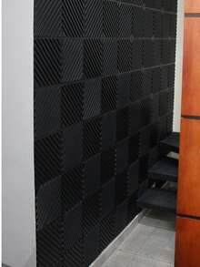 Mas lar 2 M² 8 3D Panels 50x50 Wall 3D Slatted Vertical Panel - Negro - Ver 6