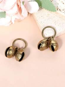 Brass Dog Collar Bells, 2 Brass Dog Bells, Extra Loud Collar Bells For Pet Tracking And Anti-Lost Training, Pet Accessory Charms, Anti-Theft Bells Suitable For Small Dogs And Cats