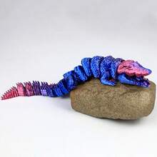 3D打印鳄鱼模型，关节可活动，动物模型收藏，家居装饰桌面摆件，房间装饰 - 彩色 - 查看 1