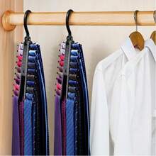 Organizador giratorio de 20 ranuras para corbatas, perchero de cinturones, soporte para bufandas, estante giratorio de 360 grados que ahorra espacio para corbatas, cinturones, bufandas, ropa y accesorios - Multicolor - Ver 4