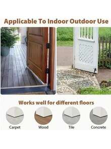 Tope de puerta de goma reforzado, tope de puerta montado en la pared, cojín para el hogar, dormitorio, baño - Multicolor - Ver 3