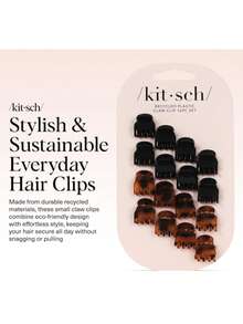 Kit sch Mini pinzas de pl stico reciclado para mujeres y ni as, accesorios para el cabello para mujeres, lindas pinzas para el cabello para mujeres, mini clips para el cabello, peque as pinzas para el cabello, 16 piezas/juego - Multicolor - Ver 8