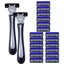 Manual Shaving Razors, 3-Layres Blade Razors, Replacement Razor Blades, Hair Care Tools, Traditional Safety Razors For Smooth Shaving Travel