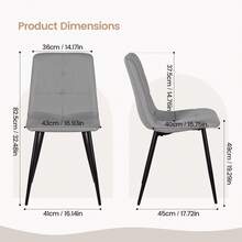 Dining Table And Chairs Set Of 4,Concrete Effect Folding Table With Upholstered Faxu Leather Chairs For Dining Room,Kitchen - Cement Gray Table + Linen Gray Chair - View 9