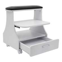 Foot Pedicure Cart, Portable Esthetician Trolley Cart,3-Tier Salon Nail Foot Trolley Cart, 50Kg Load Bearing Manicure Pedicure Cart - Black - View 2
