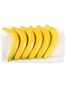 6个仿真黄香蕉，假香蕉，假水果，家居厨房装饰套装 - 香蕉 - 查看 1
